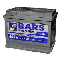 Аккумулятор Bars (Premium) 60Ah 600EN (обратная полярность - +) Аккумулятор Bars (Premium) 60Ah 600EN (обратная полярность - +)
