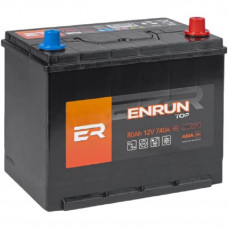 Аккумулятор Enrun (JIS) 80Ah 740EN (обратная полярность - +)